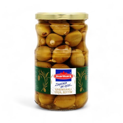 Marmara Grüne Oliven Knoblauch Glas 720 ML