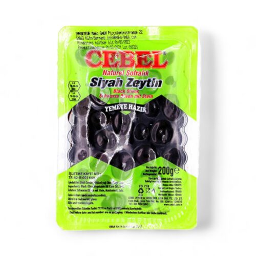 Cebel Iri Taneli Siyah Zeytin 200g