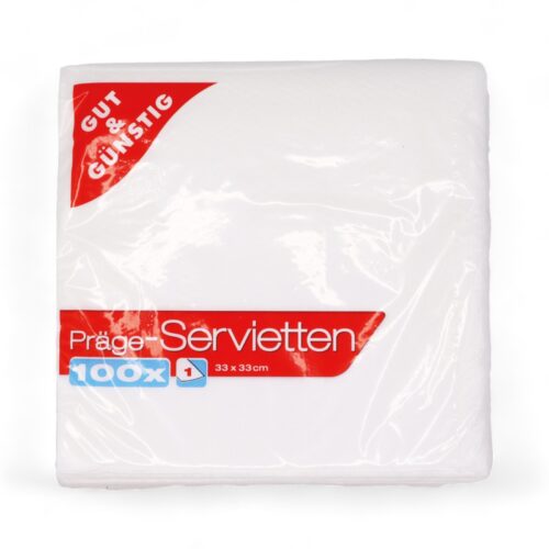 G&G 100 Prägeservietten weiß