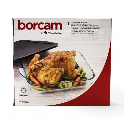 Borcam Auflaufform mit schwarzem Deckel