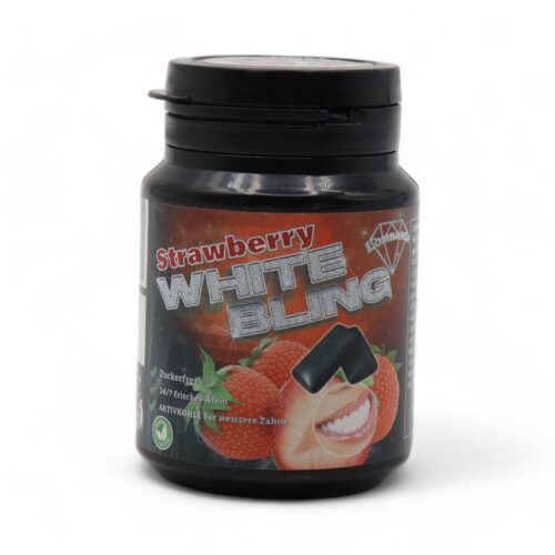 Kaugummi White Bling Strawberry 63g