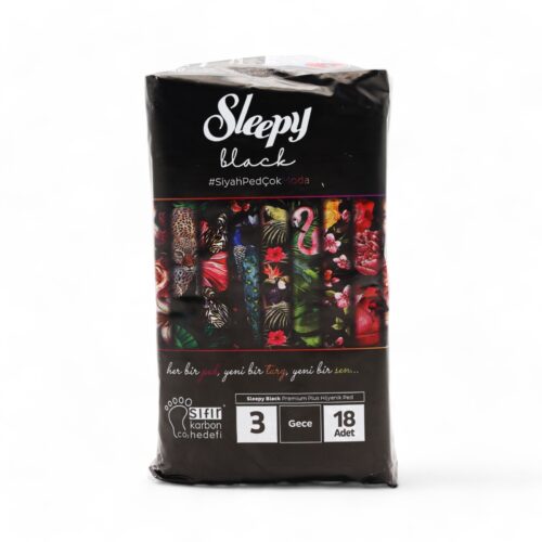 Sleepy Black Premium Nacht Damenbinden 18stk.